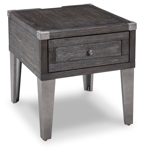 Todoe Coffee Table with 2 End Tables in Dark Gray by Ashley at Eve Furniture