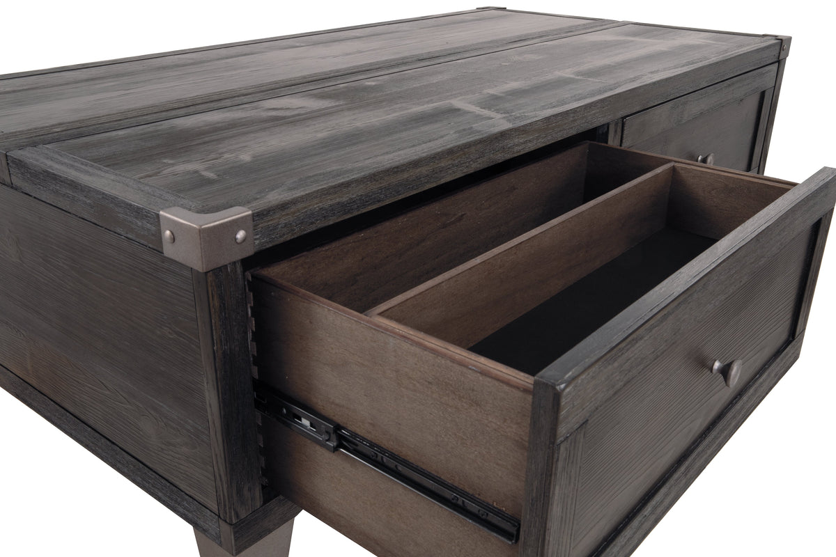 Todoe Coffee Table with 2 End Tables in Dark Gray by Ashley at Eve Furniture