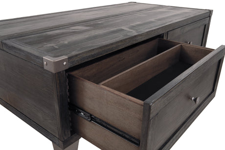 Todoe Coffee Table with 2 End Tables in Dark Gray by Ashley at Eve Furniture