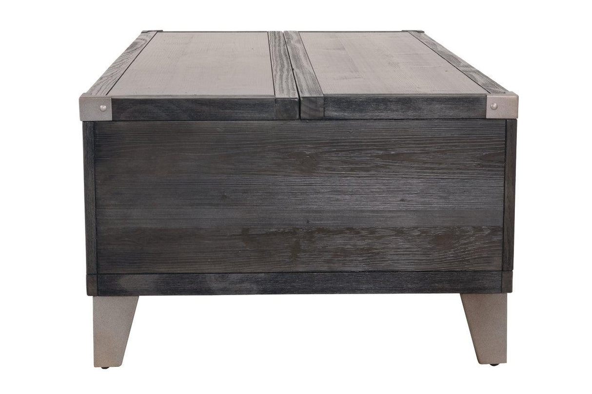 Todoe Dark Gray Coffee Table with Lift Top by Ashley at Eve Furniture