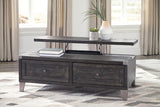 Todoe Dark Gray Coffee Table with Lift Top by Ashley at Eve Furniture