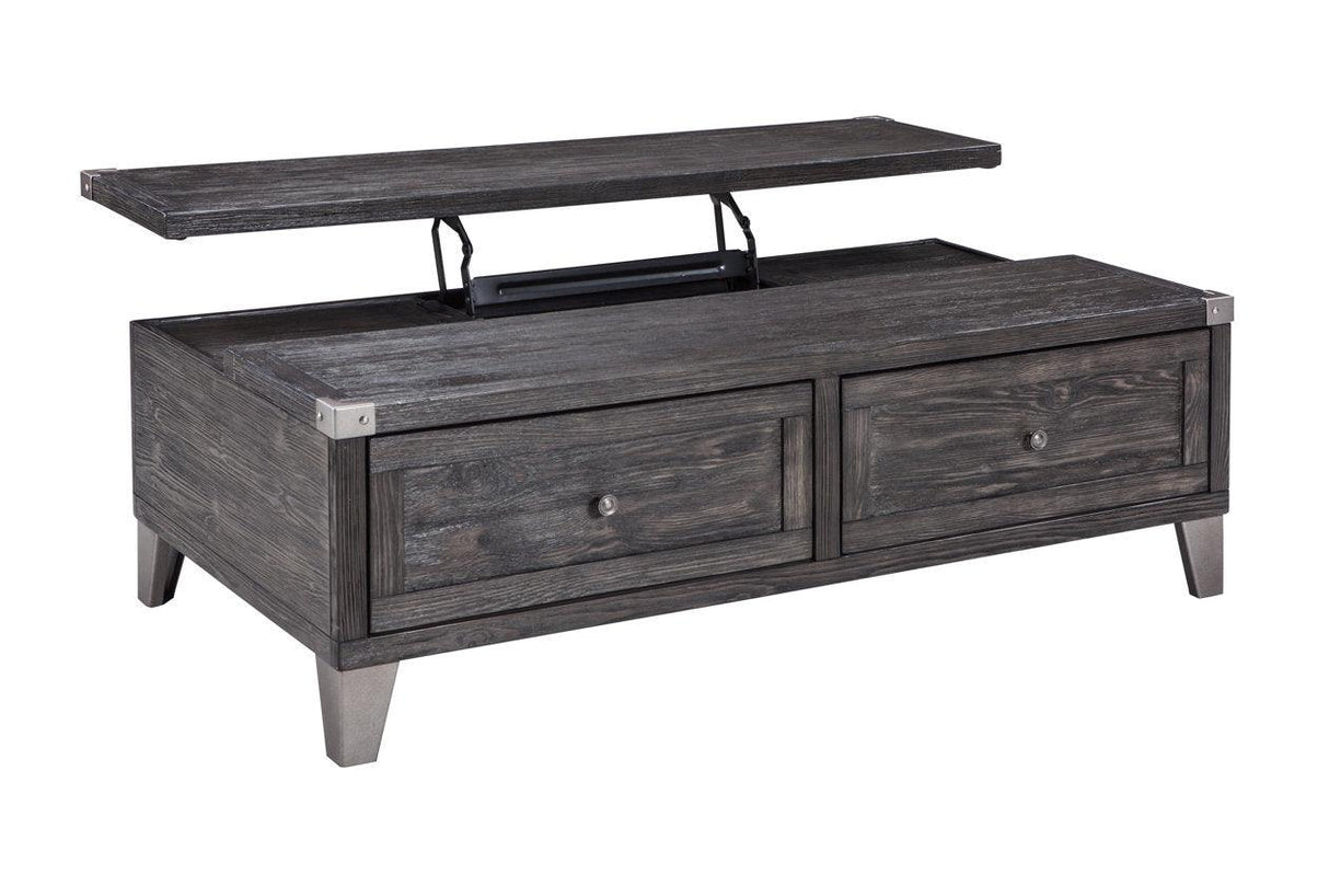 Todoe Dark Gray Coffee Table with Lift Top by Ashley at Eve Furniture