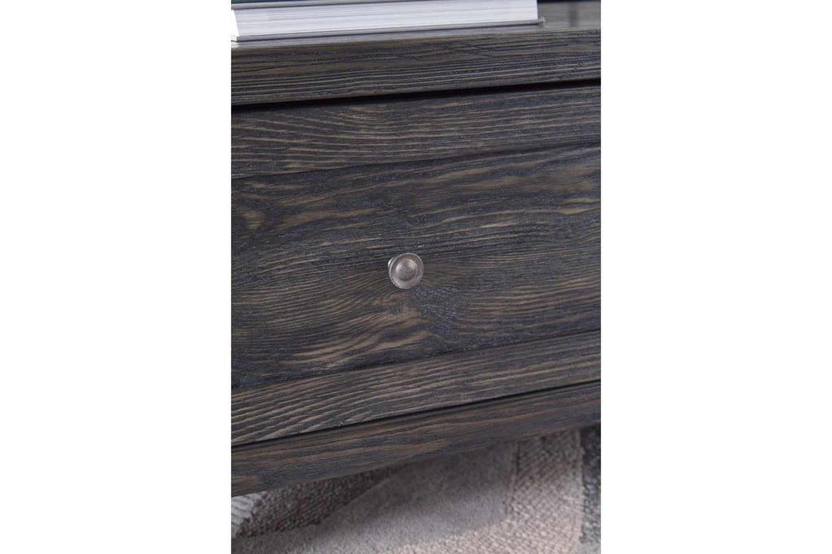 Todoe Dark Gray Coffee Table with Lift Top by Ashley at Eve Furniture