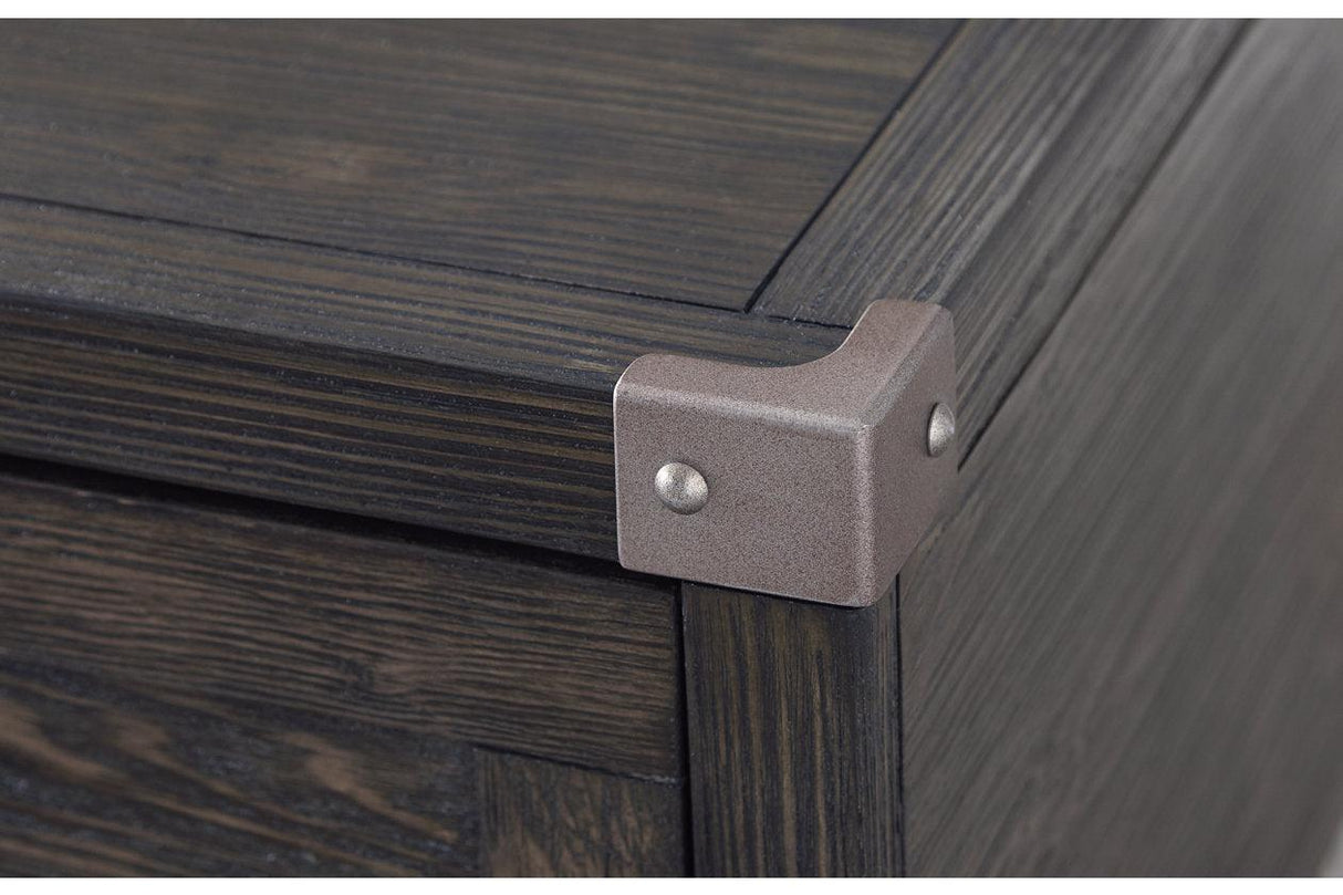 Todoe Dark Gray Coffee Table with Lift Top by Ashley at Eve Furniture