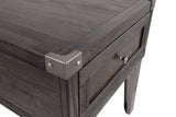Todoe Dark Gray End Table with USB Ports & Outlets by Ashley at Eve Furniture