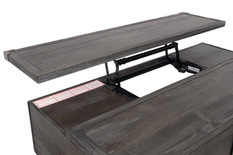 Todoe Dark Gray Coffee Table with Lift Top by Ashley at Eve Furniture