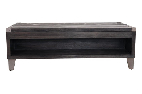 Todoe Dark Gray Coffee Table with Lift Top by Ashley at Eve Furniture