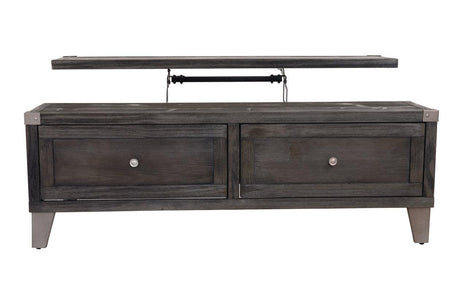 Todoe Dark Gray Coffee Table with Lift Top by Ashley at Eve Furniture