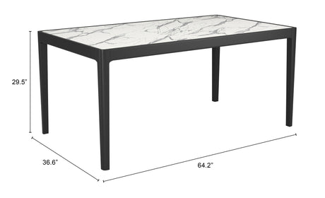 Tokai White Dining Table by Zuomod at Eve Furniture
