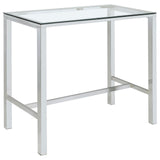 Tolbert 5-piece Bar Set with Acrylic Chairs Clear and Chrome by Coaster at Eve Furniture