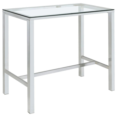 Tolbert 5-piece Bar Set with Acrylic Chairs Clear and Chrome by Coaster at Eve Furniture