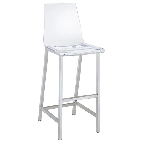Tolbert 5-piece Bar Set with Acrylic Chairs Clear and Chrome by Coaster at Eve Furniture