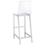 Tolbert 5-piece Bar Set with Acrylic Chairs Clear and Chrome by Coaster at Eve Furniture
