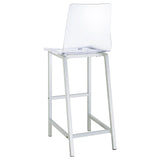 Tolbert 5-piece Bar Set with Acrylic Chairs Clear and Chrome by Coaster at Eve Furniture