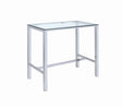 Tolbert Chrome Bar Table with Glass Top by Coaster at Eve Furniture