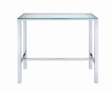 Tolbert Chrome Bar Table with Glass Top by Coaster at Eve Furniture