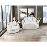 Tomball Beige Oversized Chaise Lounge and Chair by Homelegance at Eve Furniture