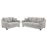 Tomkins 2-piece Boucle Upholstered Sofa Set Light Grey by Coaster at Eve Furniture
