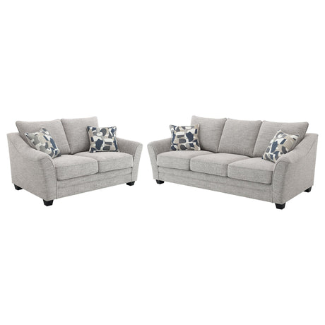 Tomkins 2-piece Boucle Upholstered Sofa Set Light Grey by Coaster at Eve Furniture
