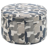 Tomkins Indigo Blue Oval Upholstered Storage Ottoman by Coaster at Eve Furniture