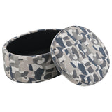 Tomkins Indigo Blue Oval Upholstered Storage Ottoman by Coaster at Eve Furniture