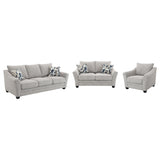Tomkins Light Gray 3-piece Boucle Upholstered Sofa Set by Coaster at Eve Furniture