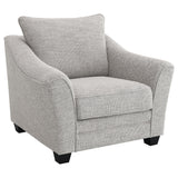 Tomkins Light Gray Boucle Upholstered Living Room Set by Coaster at Eve Furniture