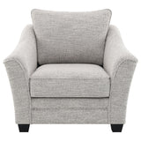 Tomkins Light Gray Boucle Upholstered Living Room Set by Coaster at Eve Furniture