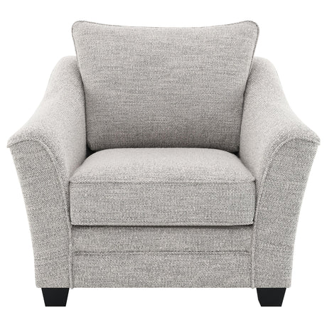 Tomkins Light Gray Boucle Upholstered Living Room Set by Coaster at Eve Furniture