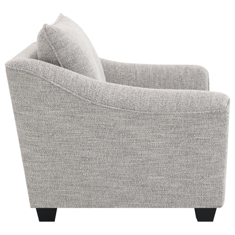 Tomkins Light Gray Boucle Upholstered Living Room Set by Coaster at Eve Furniture