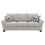 Tomkins Light Gray Boucle Upholstered Living Room Set by Coaster at Eve Furniture