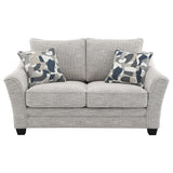 Tomkins Light Gray Boucle Upholstered Loveseat by Coaster at Eve Furniture