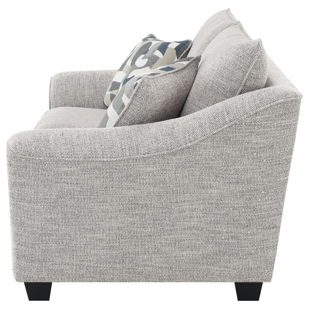 Tomkins Light Gray Boucle Upholstered Loveseat by Coaster at Eve Furniture