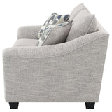 Tomkins Light Gray Boucle Upholstered Loveseat by Coaster at Eve Furniture