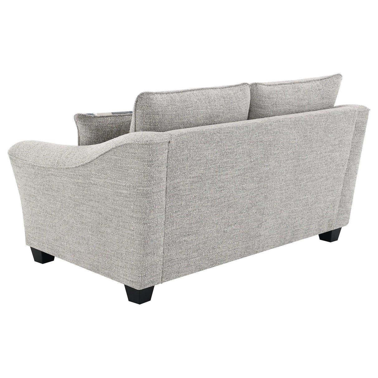 Tomkins Light Gray Boucle Upholstered Loveseat by Coaster at Eve Furniture