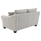 Tomkins Light Gray Boucle Upholstered Loveseat by Coaster at Eve Furniture