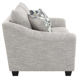 Tomkins Light Gray Boucle Upholstered Loveseat by Coaster at Eve Furniture