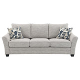 Tomkins Light Grey Boucle Upholstered Sofa by Coaster at Eve Furniture