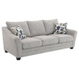 Tomkins Light Grey Boucle Upholstered Sofa by Coaster at Eve Furniture