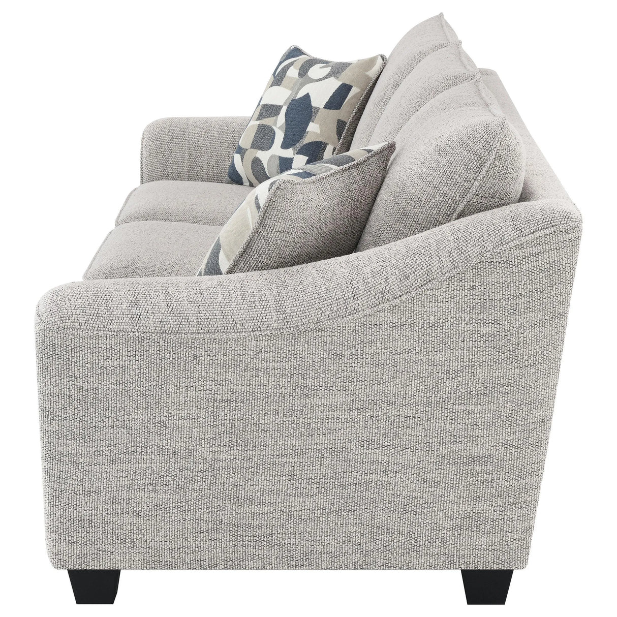 Tomkins Light Grey Boucle Upholstered Sofa by Coaster at Eve Furniture