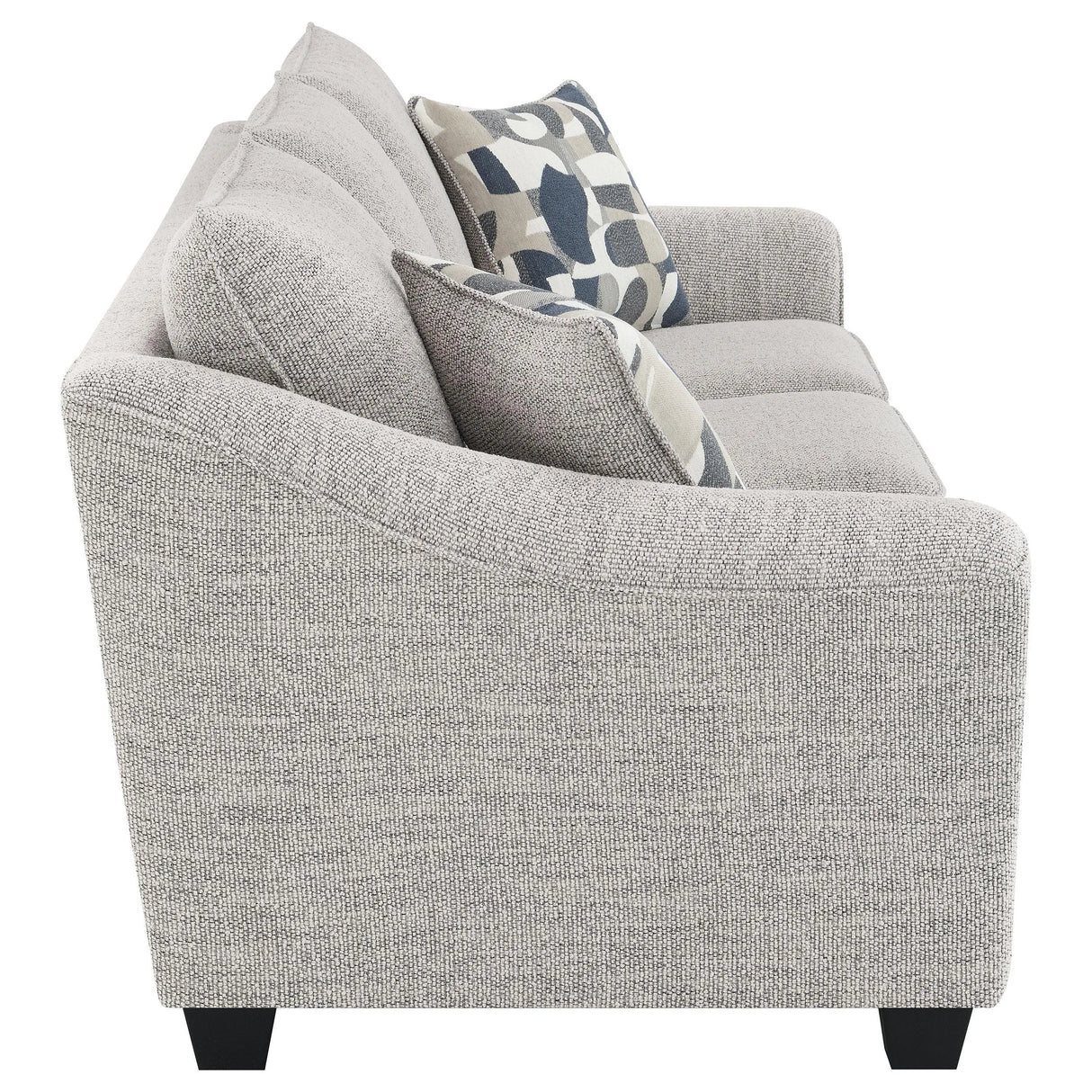 Tomkins Light Grey Boucle Upholstered Sofa by Coaster at Eve Furniture