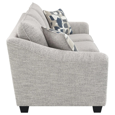 Tomkins Light Grey Boucle Upholstered Sofa by Coaster at Eve Furniture