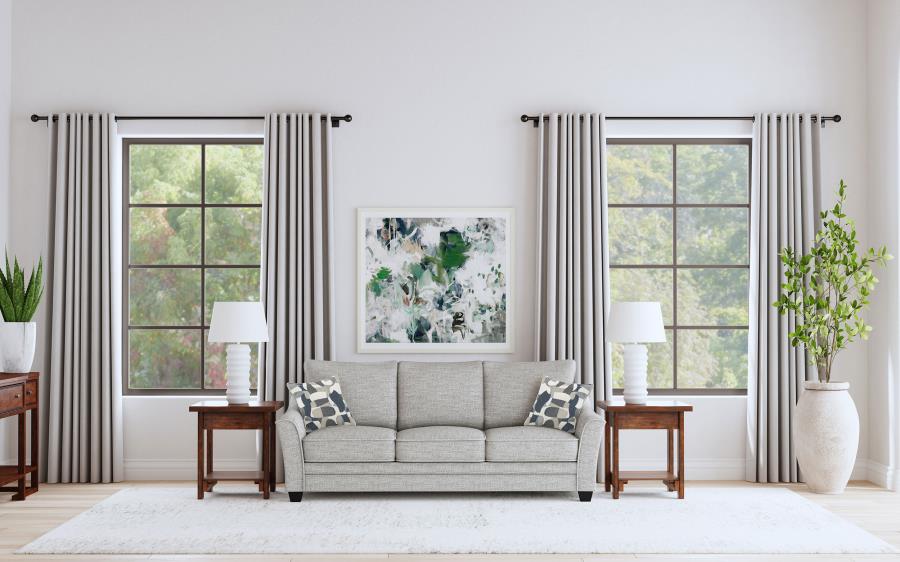 Tomkins Light Grey Boucle Upholstered Sofa by Coaster at Eve Furniture