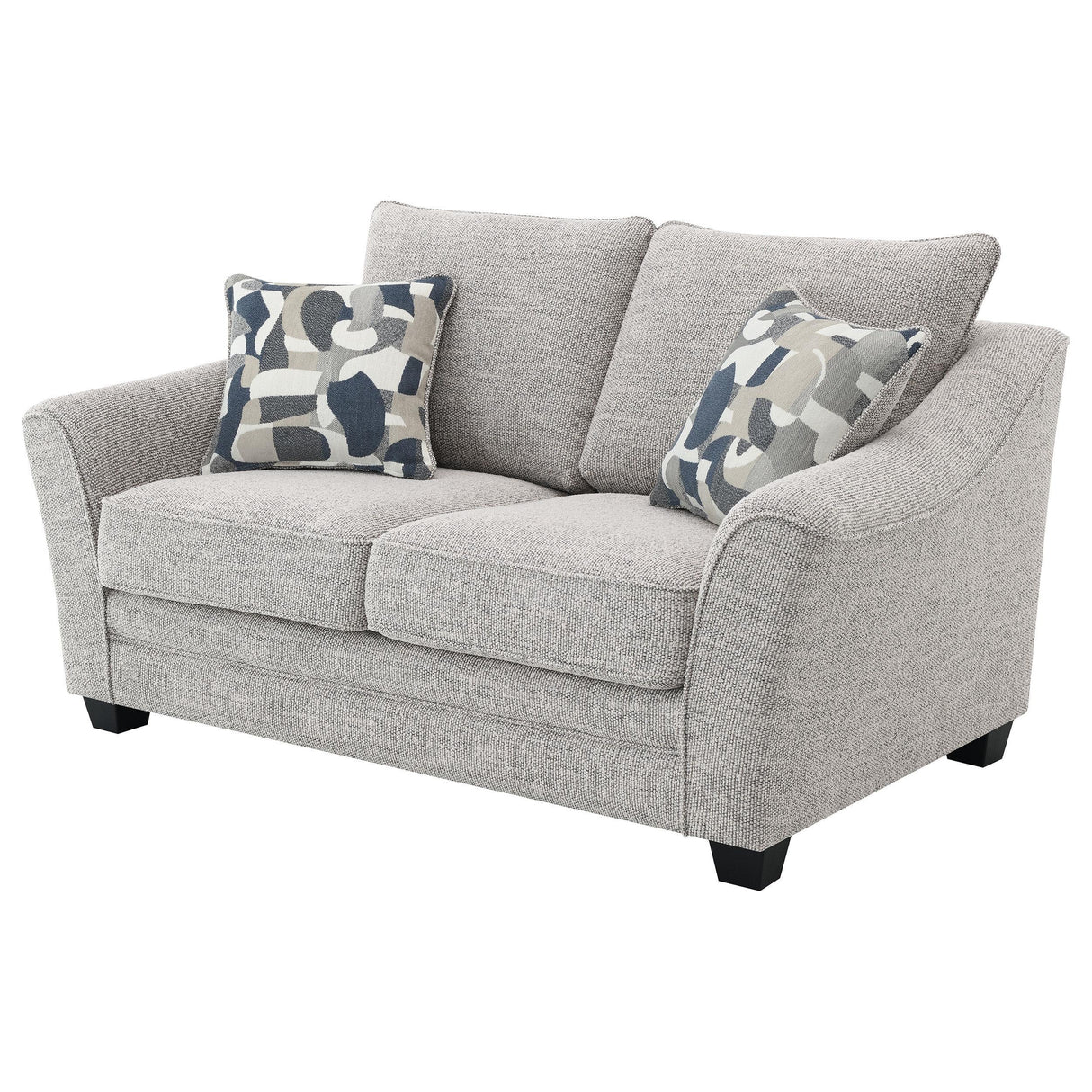 Tomkins Light Gray Boucle Upholstered Loveseat by Coaster at Eve Furniture