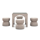 Tomlin Performance Chenille Game Table and Two Ottomans Set by TOV Furniture at Eve Furniture