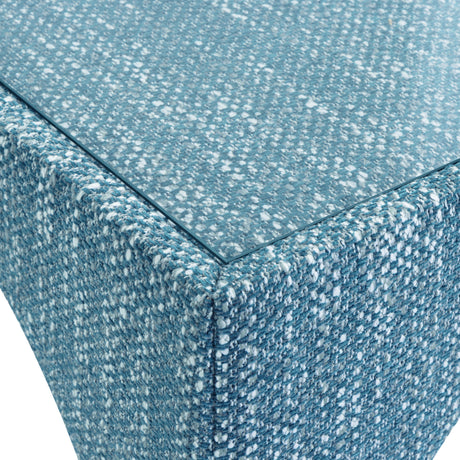 Tomlin Performance Chenille Game Table and Two Ottomans Set by TOV Furniture at Eve Furniture