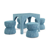 Tomlin Performance Chenille Game Table and Two Ottomans Set by TOV Furniture at Eve Furniture