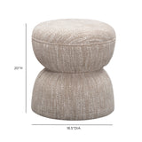 Tomlin Ruched Performance Fabric Game Ottoman by TOV Furniture at Eve Furniture