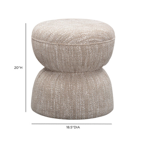 Tomlin Ruched Performance Fabric Game Ottoman by TOV Furniture at Eve Furniture