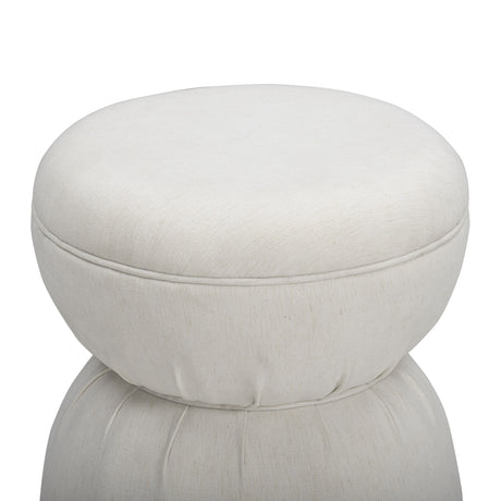 Tomlin Ruched Performance Fabric Game Ottoman by TOV Furniture at Eve Furniture